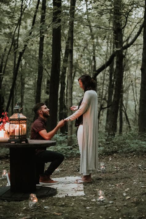 Easy And Simple Late Night Forest Woods Romantic Proposal Idea With Candlelight Proposal Ideas