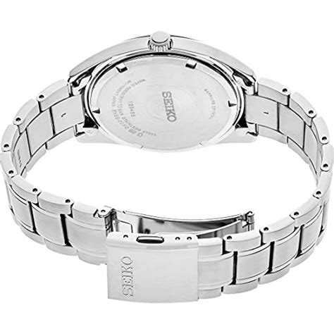 seiko men s japanese quartz dress watch with stainless steel strap silver 10 model sur459