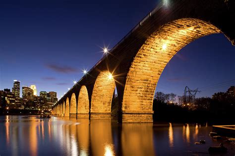 Minneapolis Famous Stone Arch Bridge By Jimkruger