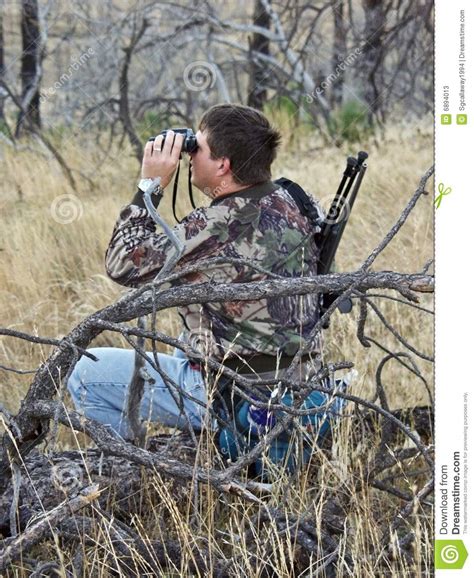 Hunter Scouting With Binoculars Stock Photos Image 6894013