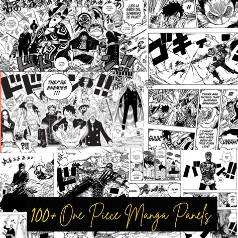 100 One Piece Manga Panels Collage Kit One Piece Manga Etsyde