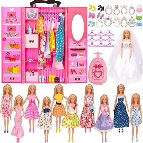 Sotogo Doll Closet Wardrobe Set Para Guardar Ropa De Barbie Mercado Libre