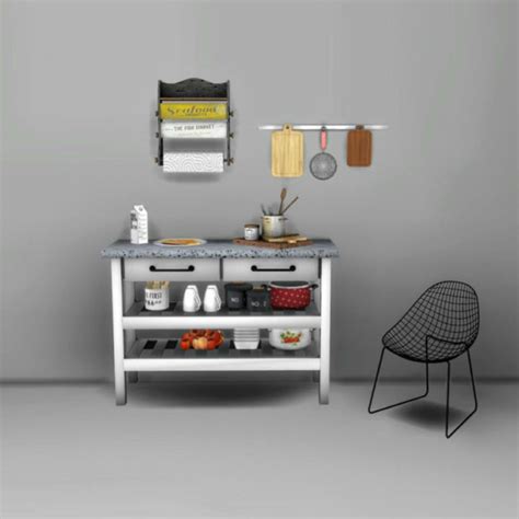 Leo 4 Sims Kitchen Island And Carlesso Chair Sims 4 Downloads
