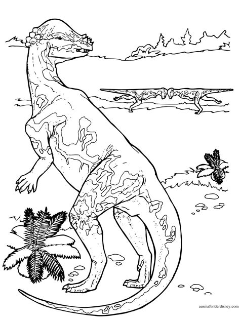 Ausmalbild Pachycephalosaurus Dinosaurier Der Kreidezeit Zum Ausdrucken