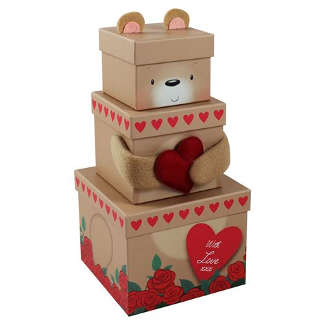 Buy Stackable Plush Bear T Boxes Pack Of 3 For Gbp 799 Card