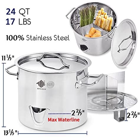Arc 24qt Stainless Steel Vegetable Steamer Tamale Steamer Pot Seafood