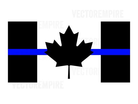Thin Blue Line Flag Svg Canadian Flag Svg Police Clip Art Etsy Australia