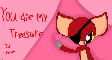 Fnaf Valentines Day Cared Foxy The Pirate By Mspuppyburritoart On