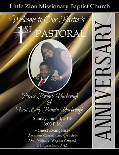 Pastors Anniversary Template Postermywall