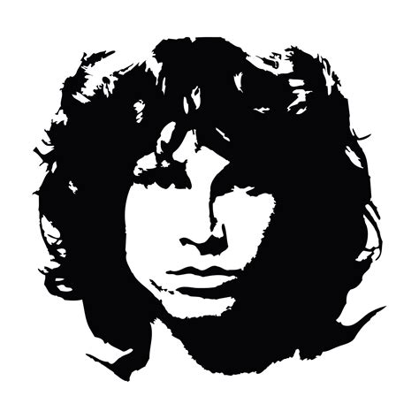 Jim Morrison Portrait Vinyl Decal Sticker Etsy Jim Morrison