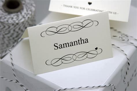 Free Diy Printable Place Card Template And Tutorial Polka Dot Bride