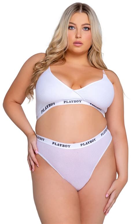 Playboy Lifestyle Bralette Panty Set Plus Size Roma Lingerie