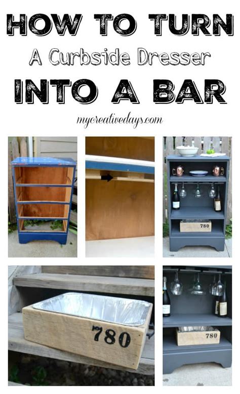 How To Turn A Curbside Dresser Into A Bar My Creative Days
