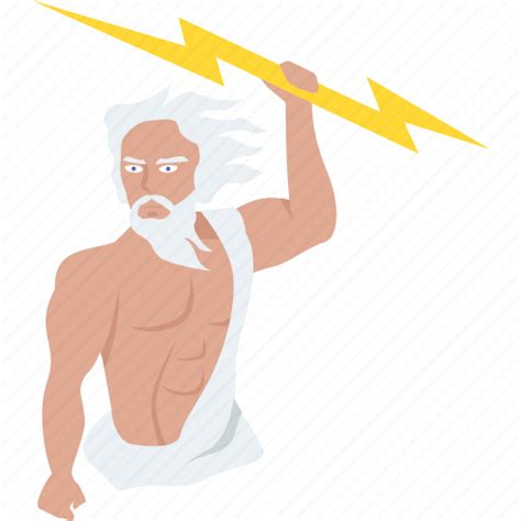 God Greek Jupiter Lightning Thunder Thunderbolt Zeus Icon
