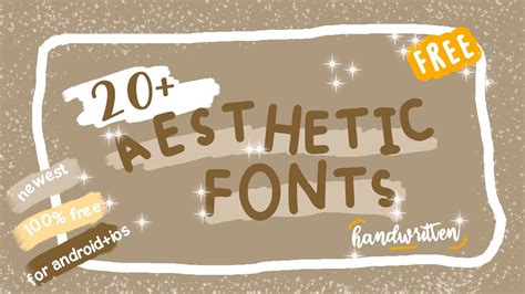 New Aesthetic Fonts Free On Dafont Handwritten Fonts Youtube