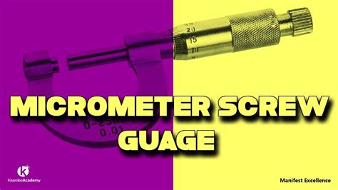 Micrometer Screw Gauge Parts Micrometer Screw Gauge Reading Kisembo