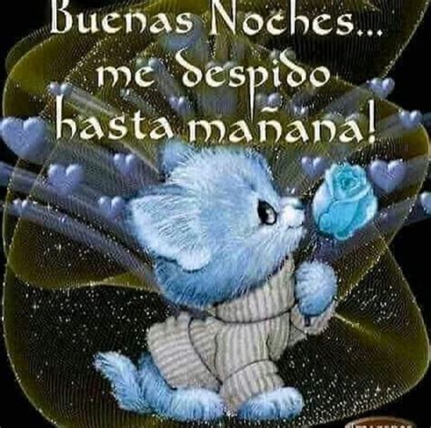 A Blue Teddy Bear Holding A Rose In Its Hand With The Caption Buenas