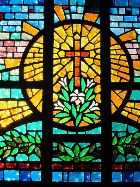 Hd Wallpaper Stained Glass Cross Church Stained Glass Window