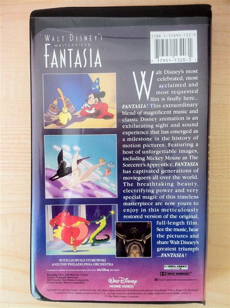 Walt Disney S Masterpiece Fantasia Vhs Video Pal Mickey Mouse Eur The