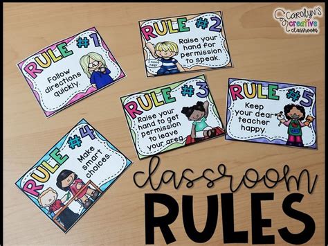 Classroom Rules Whole Brain Classroom Rules 5 Rule Posters Classroom Rules Elementary