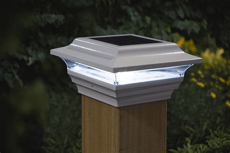 post lights classy caps sl214w 5x5 imperial solar post cap 2 pack white patio lawn and garden