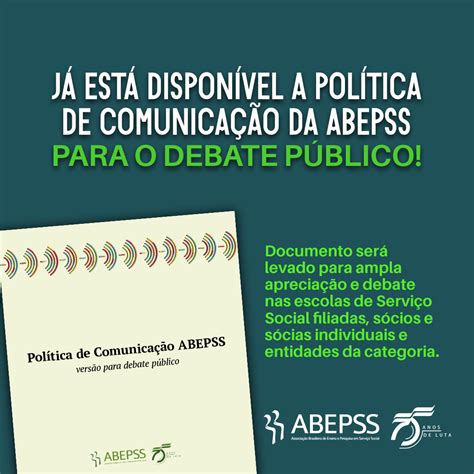 abepss lança política de comunicação para o debate público abepss