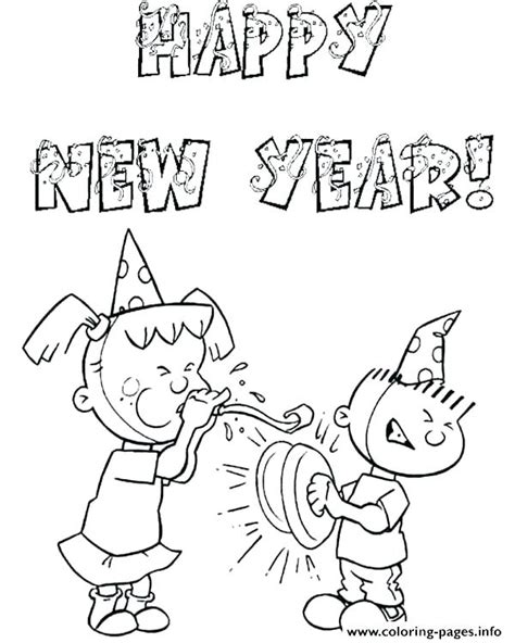 Free Printable New Years Coloring Pages At Free