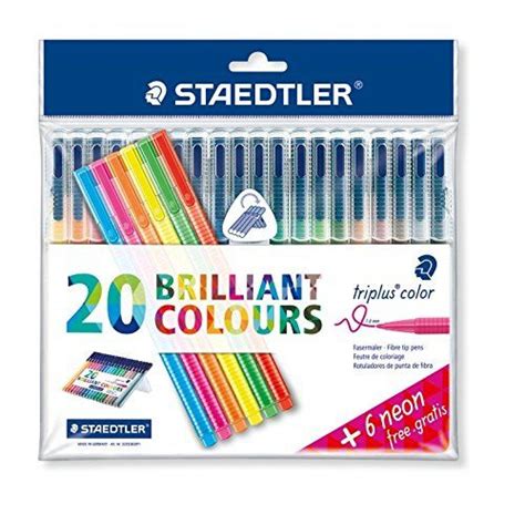 Staedtler Triplus Color Fibre Tip Pens 10mm Neon Pack Of 26