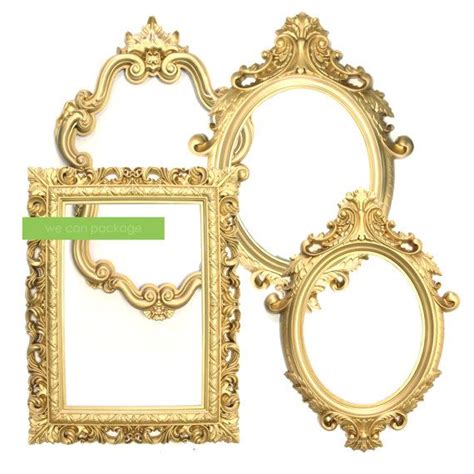 Gold Picture Frame Victorian Wedding Decoration Gold Photo Props In
