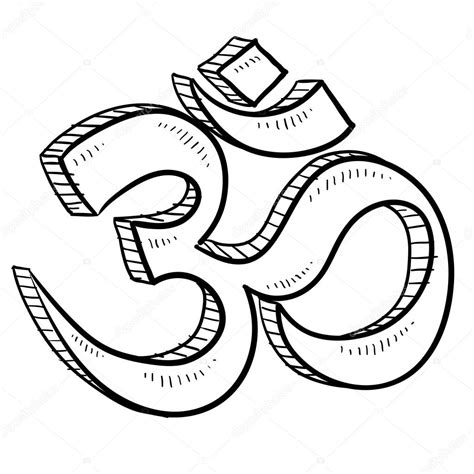Hindu Om Vector Sketch Stock Vector Image By ©lhfgraphics 13922023