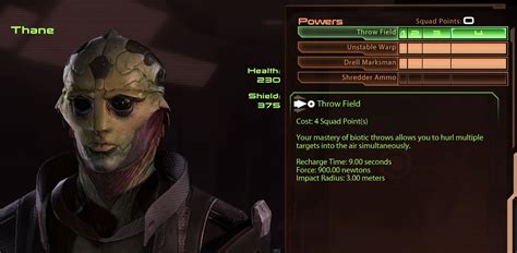 Thane Best Build Mass Effect 2 Me2