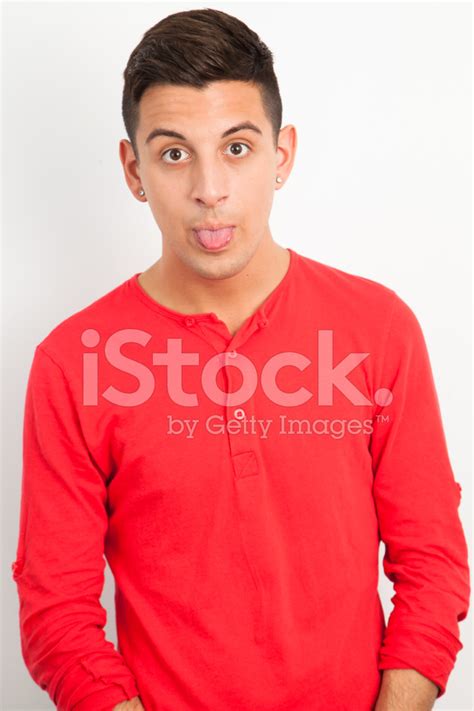 Young Man Doing A Funny Face Stock Photos