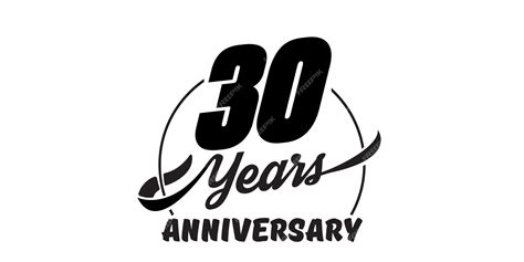 Premium Vector 30 Years Anniversary Emblem Anniversary Badge Or
