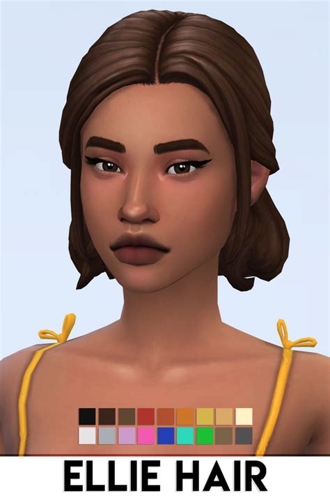 Ellie Hair By Vikai Imvikai Sims Hair Sims 4 Expansions Sims