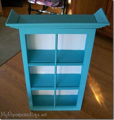 Add a farmhouse touch to your home with this window pane wall decor with shelf. Turquoise Window Cabinet/Shelf | Bookcase with glass doors ...