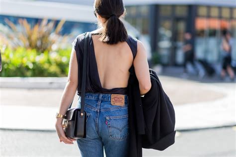 Theres Nothing Sexier Than An Open Back Tee And High Waisted Levis