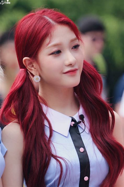 kpop female idols with red hair the moment style