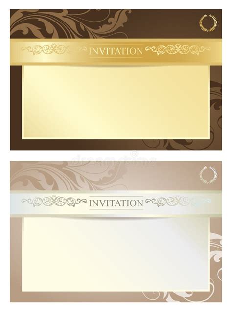 elegant royal invitation set vector illustration stock vector illustration of design flower