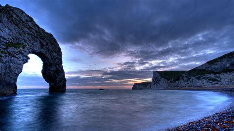 1920x1080 Clouds Sea Bay Cliffs England Coolwallpapersme