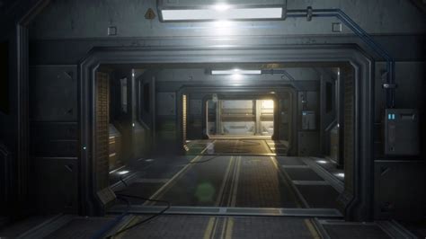 3d Corridor Sci Fi In Unreal Engine 4 Youtube