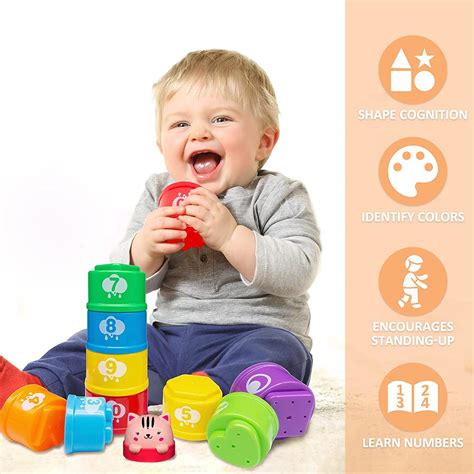 Moontoy Baby Stacking Cups11pcs Toddler Stacking Toys For 1 Year Old