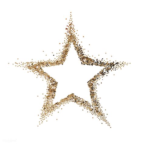 Glittery Star In Gold Png Free Transparent Png 2040282