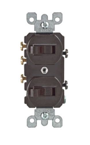 Leviton Single Pole Or 3 Way Rocker Brown Duplex Combination Switch 1