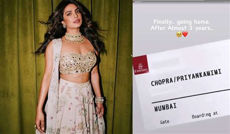 Priyanka Chopra Gets Emotional As She Is Returning To India After 3 Years Telangana Today