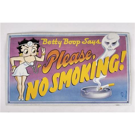 Betty Boop Please No Smoking Sign