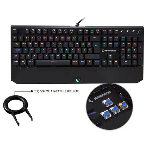 Rampage KB-R95 X-TITAN USB Full RGB LED Q Gaming Mechanical Keyboard - Rampage