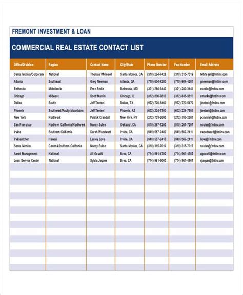 10 Free Real Estate List Templates Free Samples Examples Format