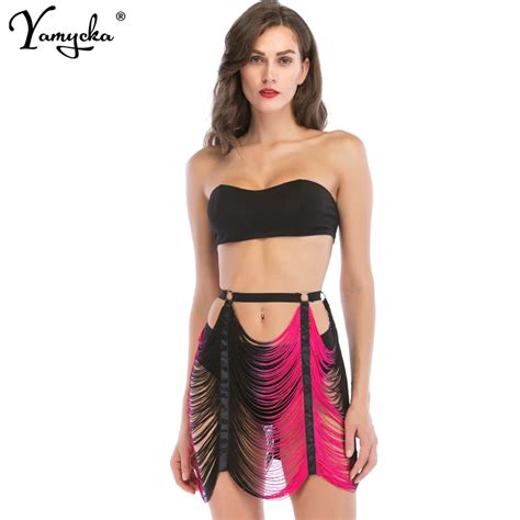 Sexy Strapless Tassel Off Shoulder Summer Dress Women Night Club Party