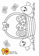 Easter Coloring Basket 10minutesofqualitytime Members Colouring Printable Sunday Bunny Become Member Kunjungi Kindergarten Choose sketch template