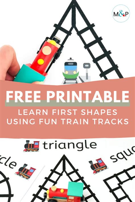 First Shapes With Printable Train Tracks Train Preschool Activities